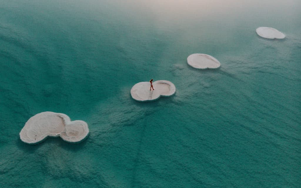 Round Salt Islands Dead Sea