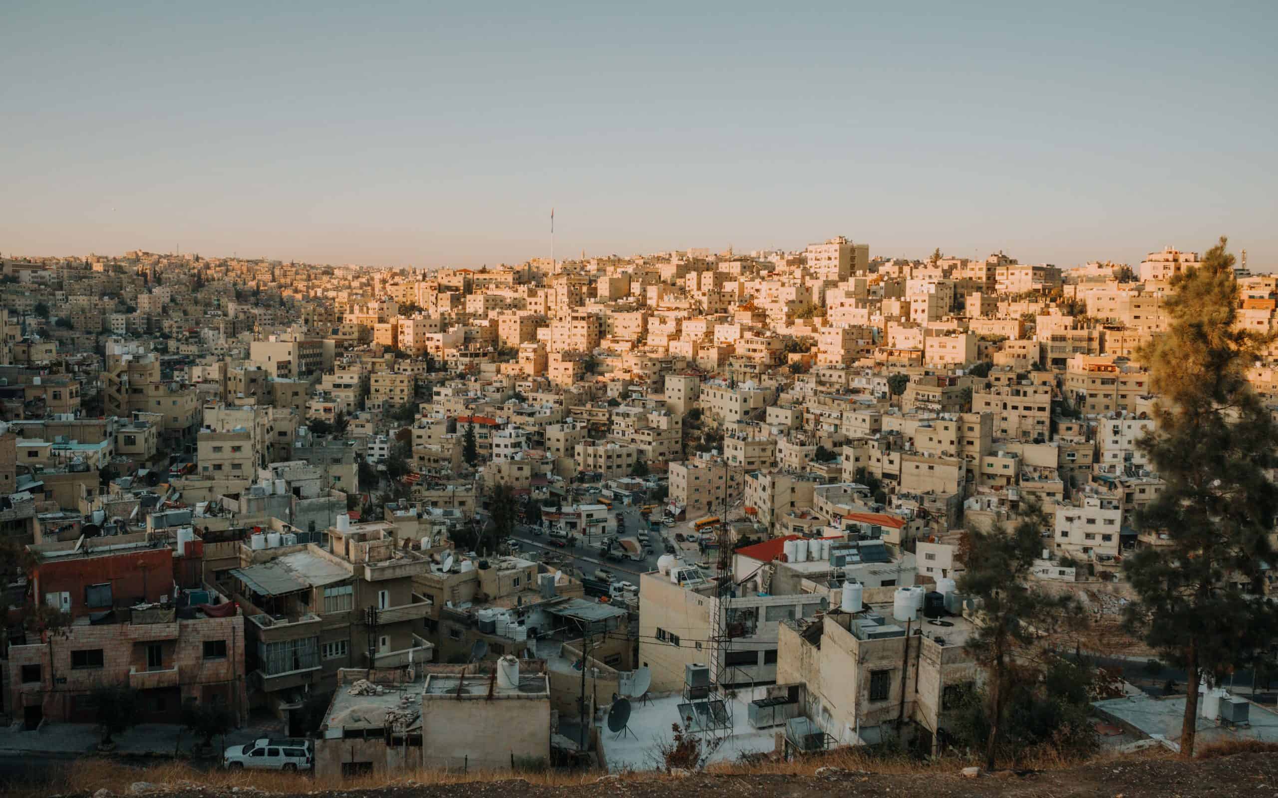 widok na miasto Amman jordania