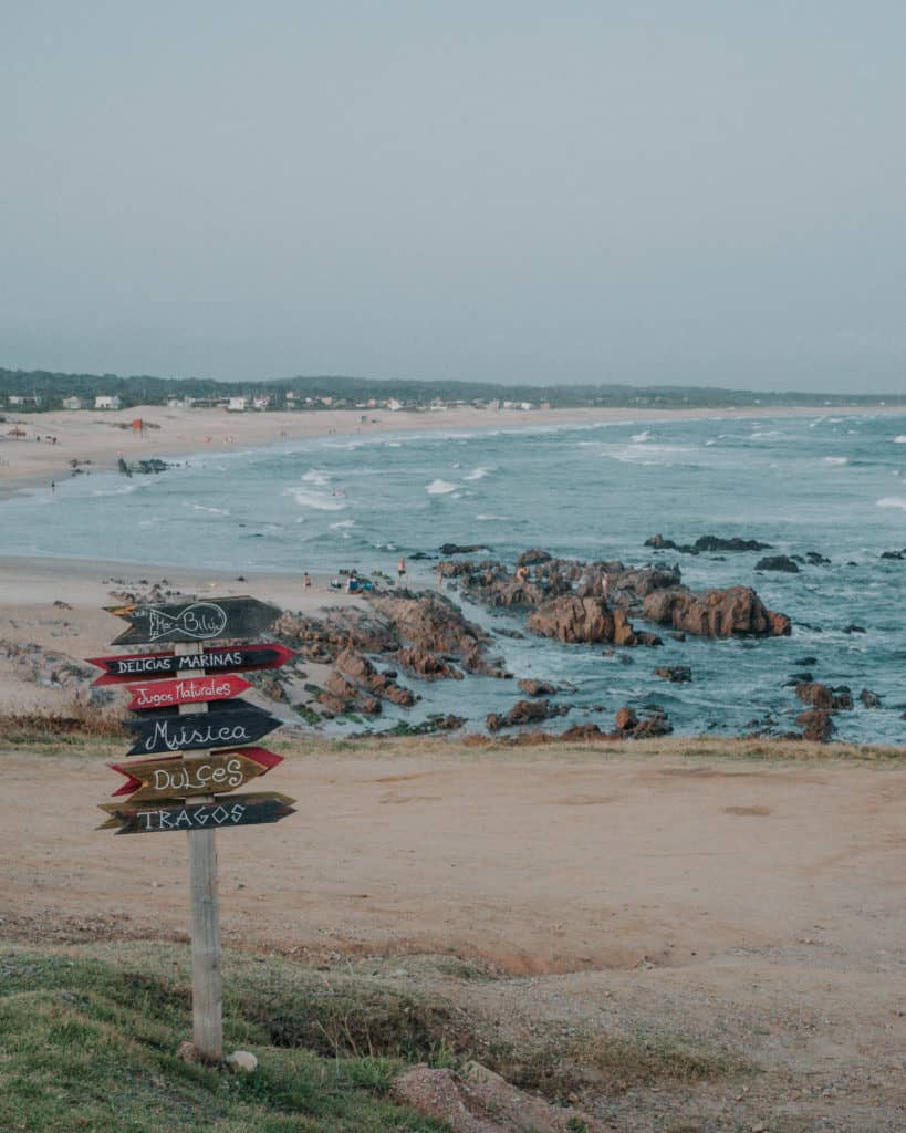 Signs on the beach