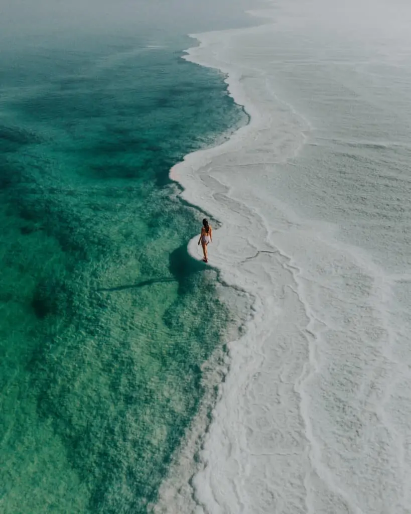 Salty beach ein bokek neve zohar Israel guide