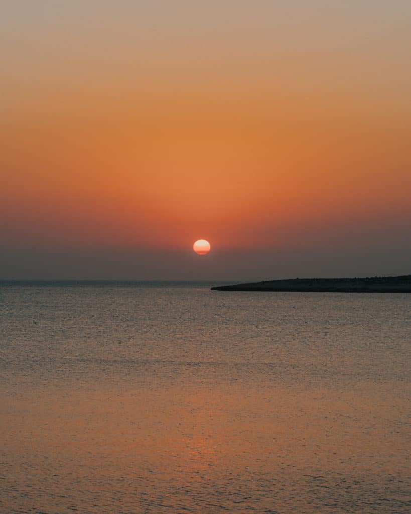 zachód słońca Cape Greco Cypr
