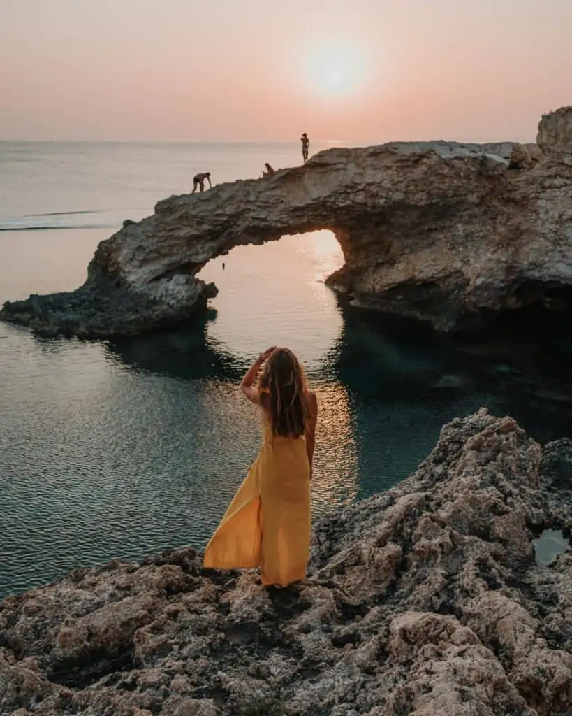 sunset love bridge four days on Cyprus