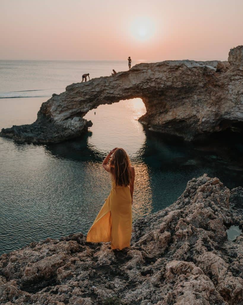zachód słońca Love bridge Cypr
