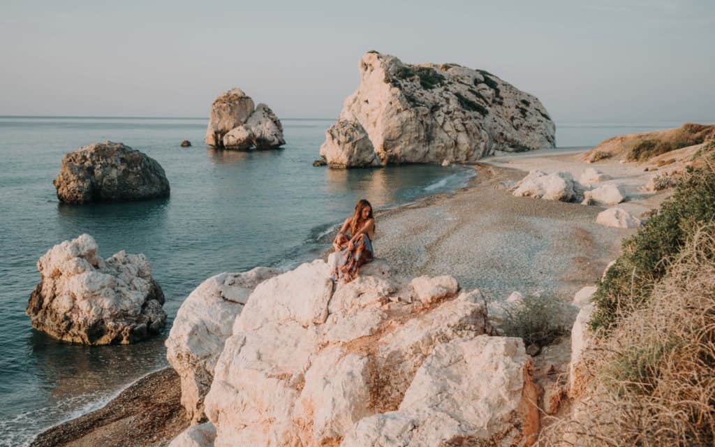 Aphrodite's Rock best sunrise spot on Cyprus