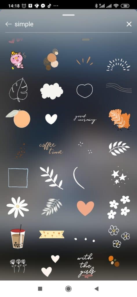 simple best story stickers for instagram