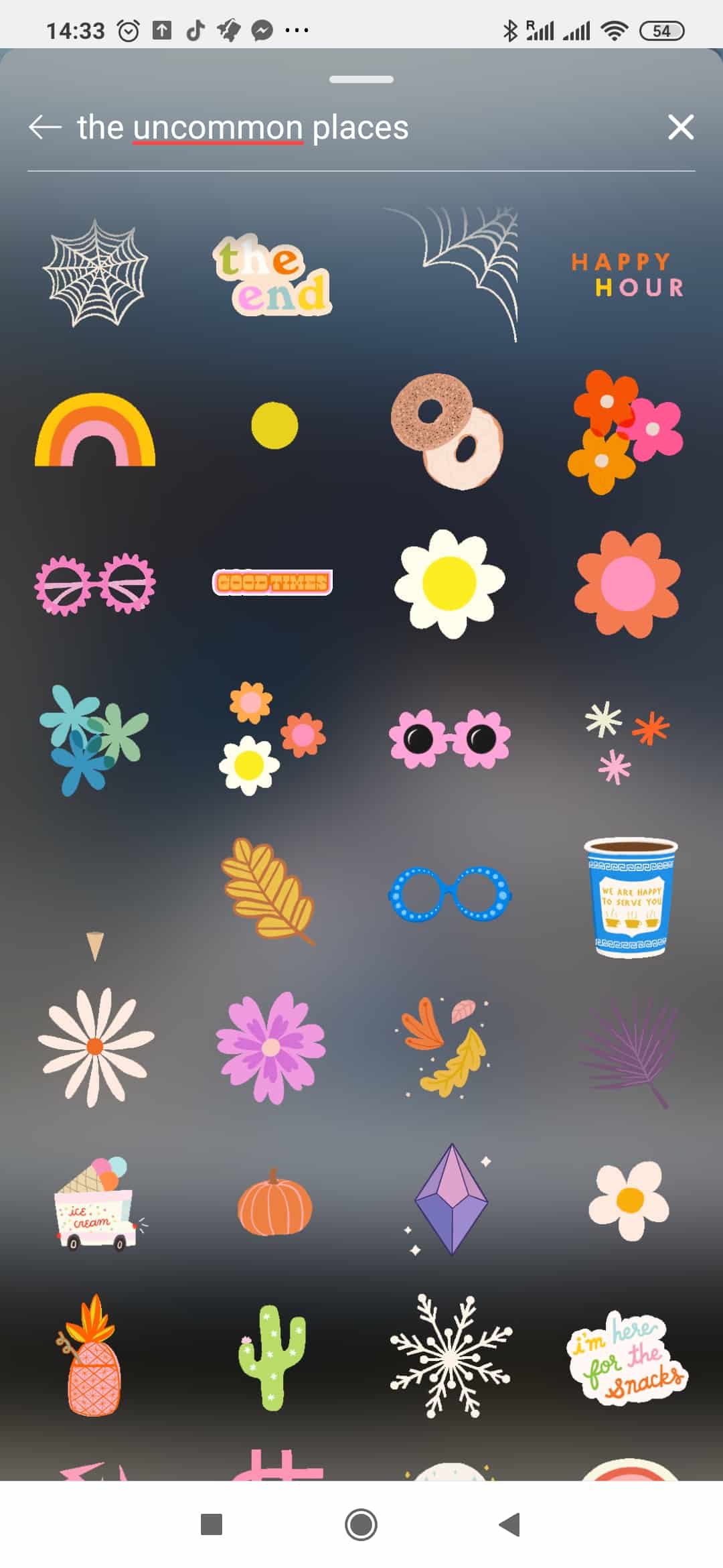 the uncommon places instastories stickers