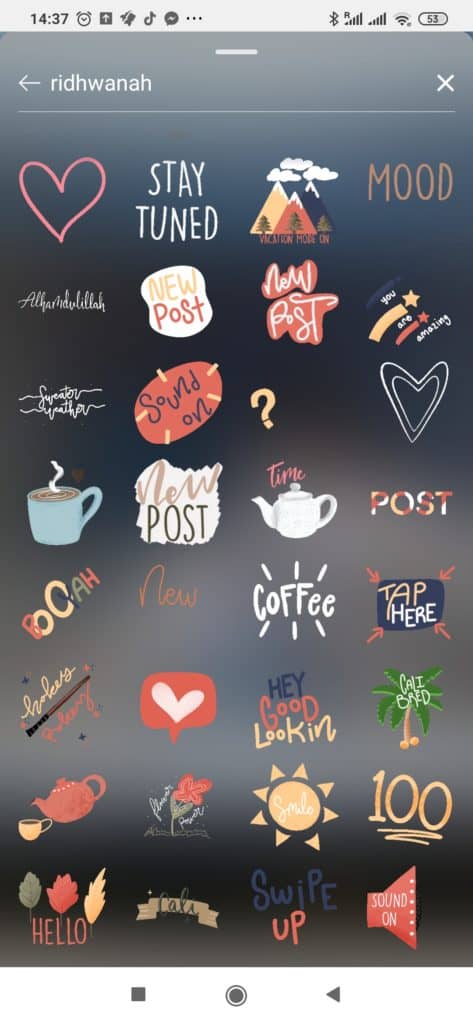 ridiwanah free instagram stories stickers