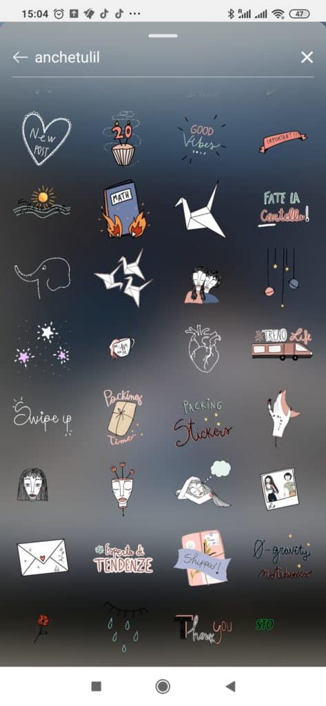 anchetulil instagram story stickers