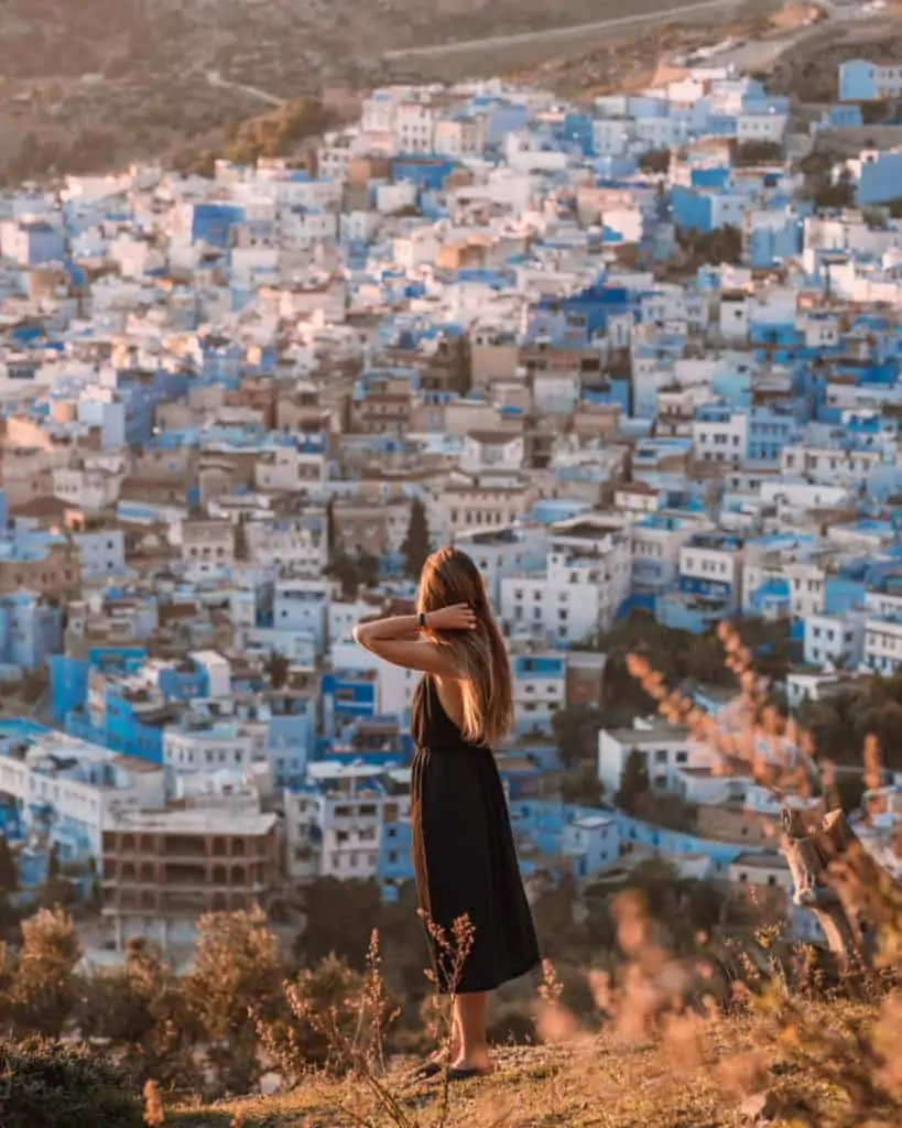 zachód słońca w chefchaouen niebieskie miasto maroko co zobaczyć