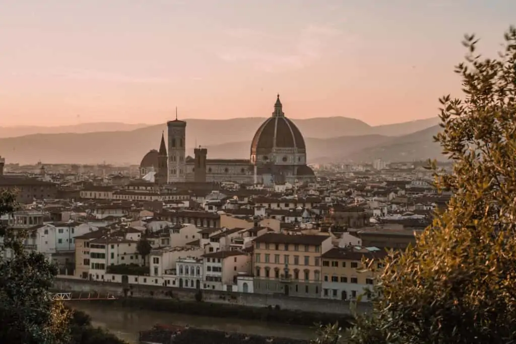 zachód słońca Piazzale Michelangelo Florencja przewodnik