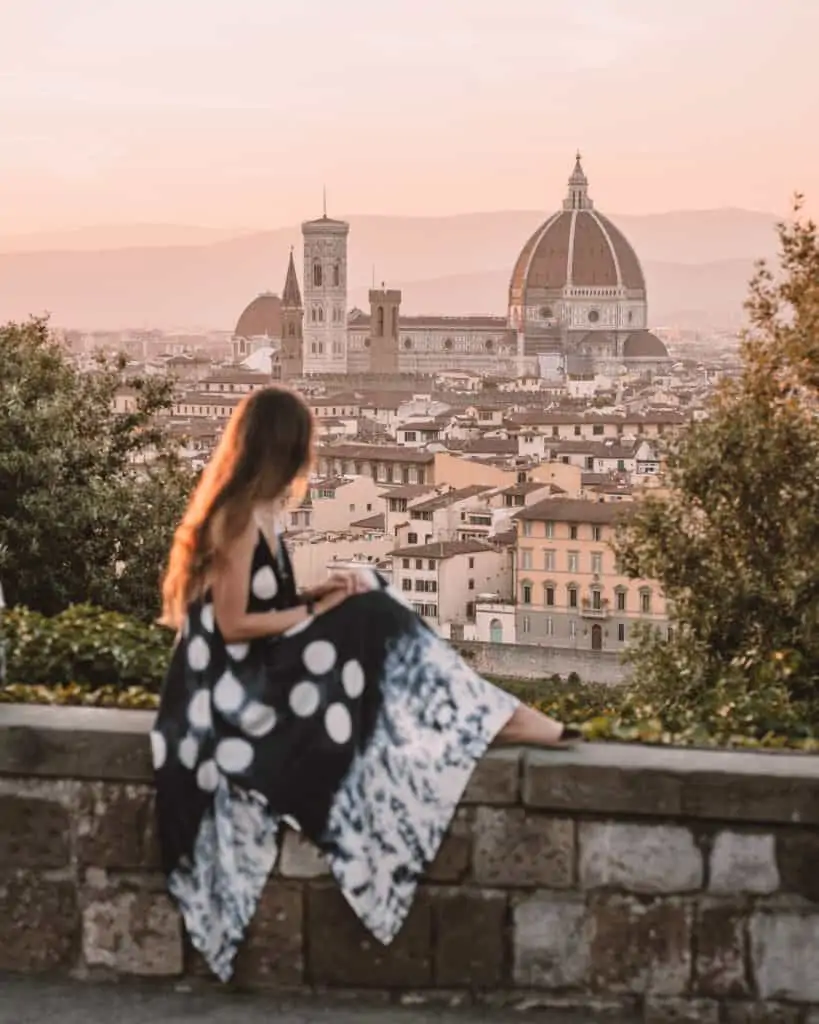 florence sunset piazzale michelangelo