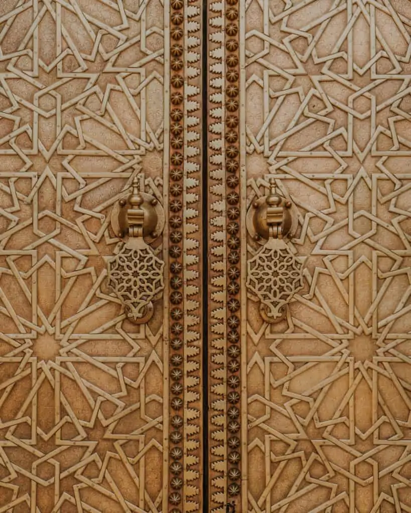 złote drzwi fez maroko
