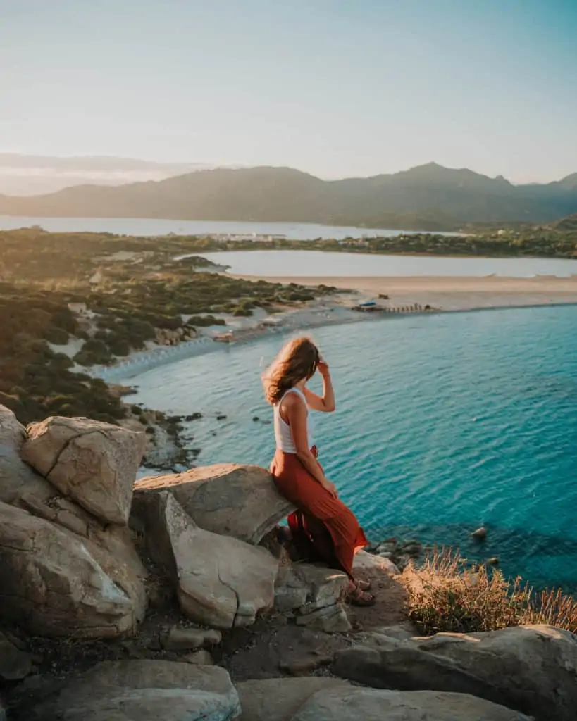 best sunset spot Sardinia torre di porto guinco