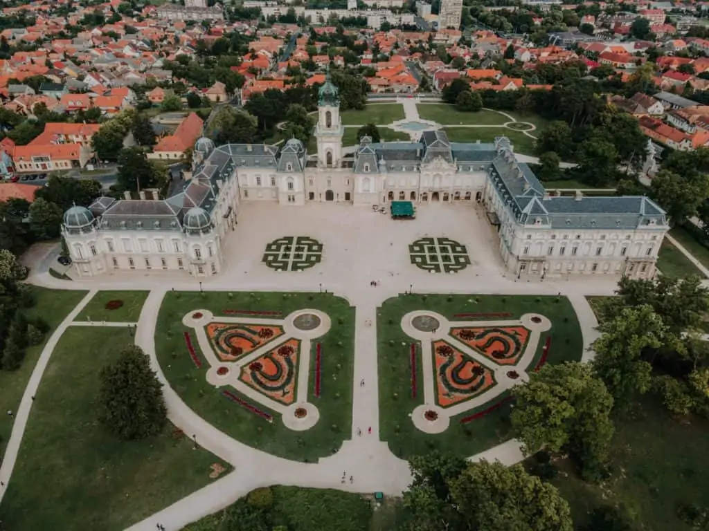 Festetics Palace drone Keszthely Balaton what to do