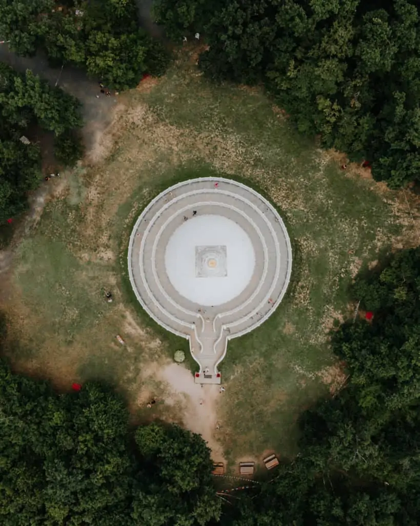 Zalaszántó stupa drone balaton what to see